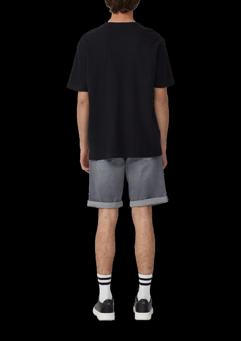 T-Shirt aus Waffelpiqué mit Brusttasche