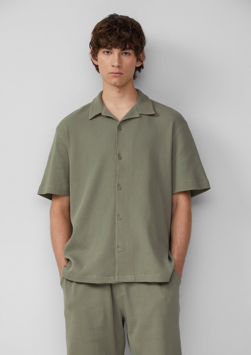Resort Fit: Hemd aus Waffelpiqué