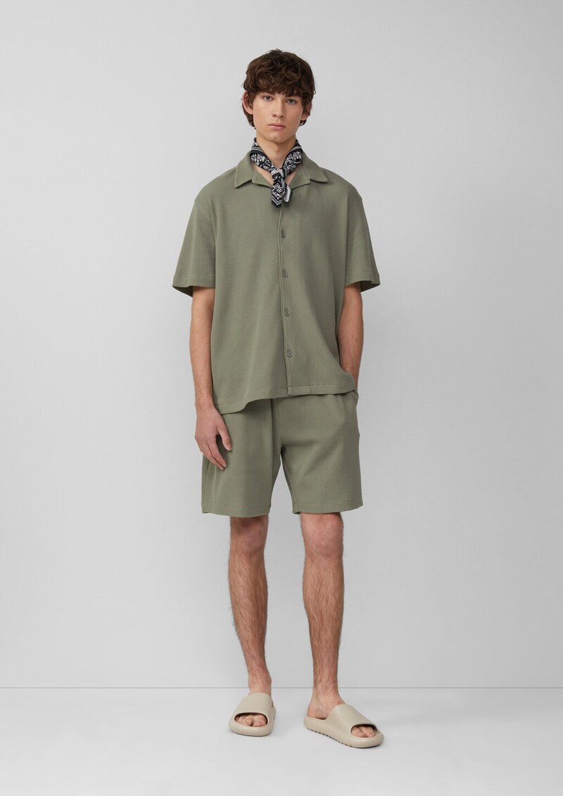 Resort Fit: Hemd aus Waffelpiqué