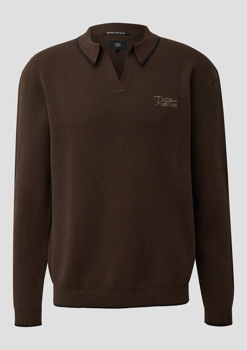 Strickpullover mit Polokragen