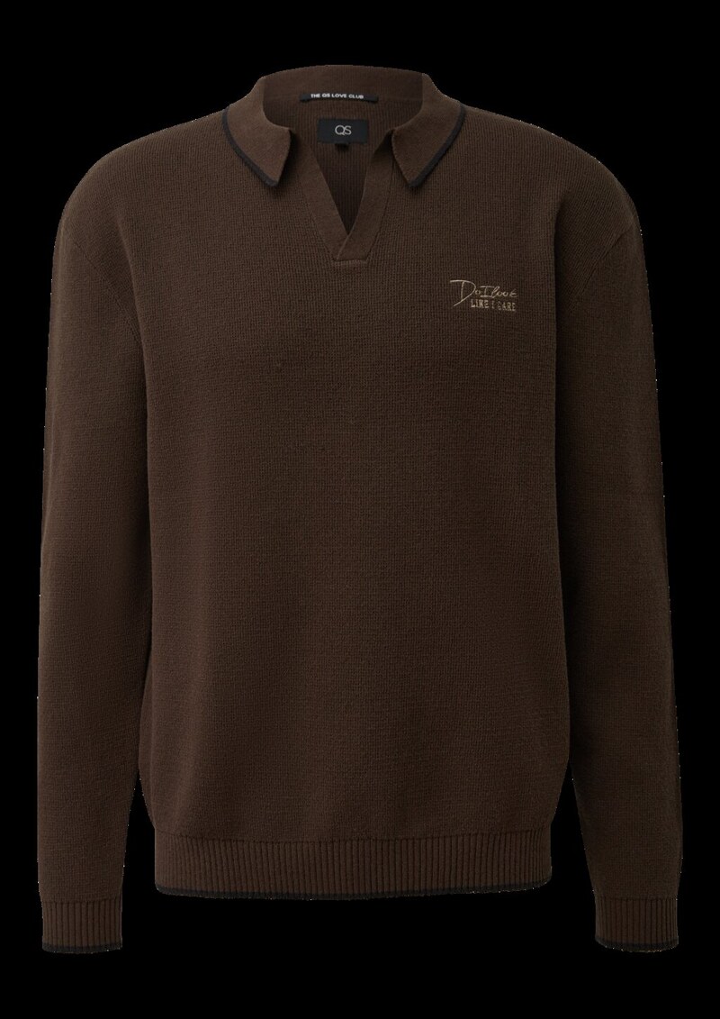 Strickpullover mit Polokragen