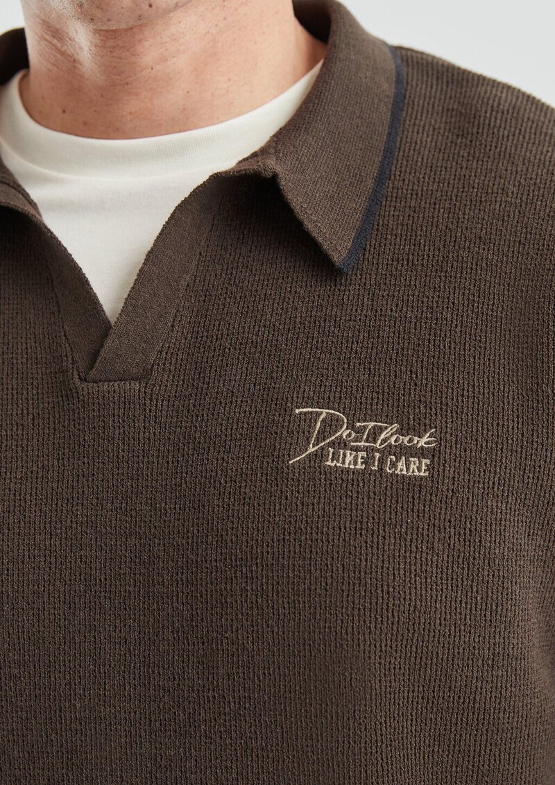 Strickpullover mit Polokragen