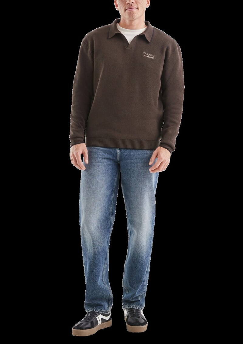 Strickpullover mit Polokragen