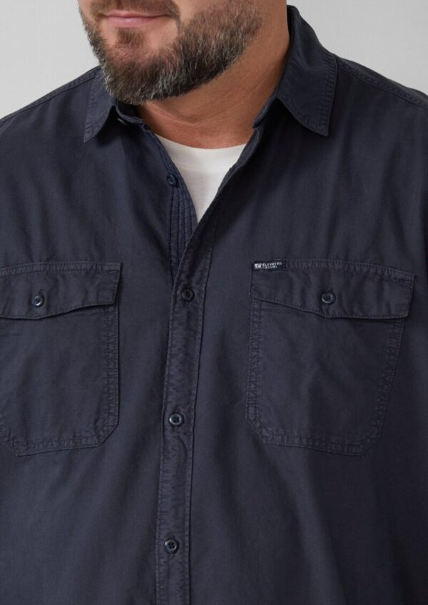 Regular Fit: Gewaschenes Hemd mit Ziernähten