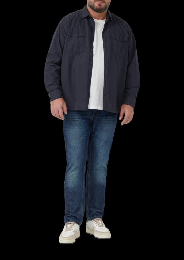 Regular Fit: Gewaschenes Hemd mit Ziernähten