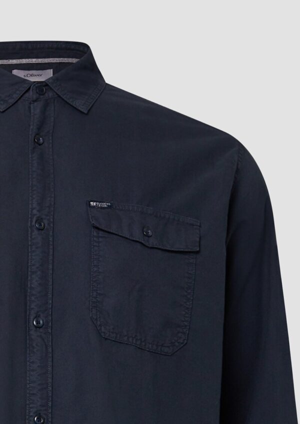 Regular Fit: Gewaschenes Hemd mit Ziernähten