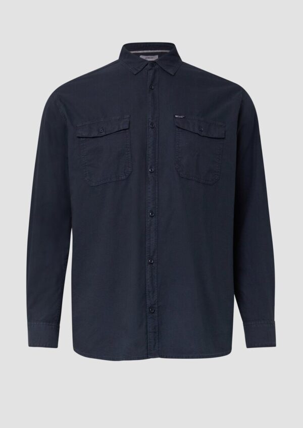 Regular Fit: Gewaschenes Hemd mit Ziernähten