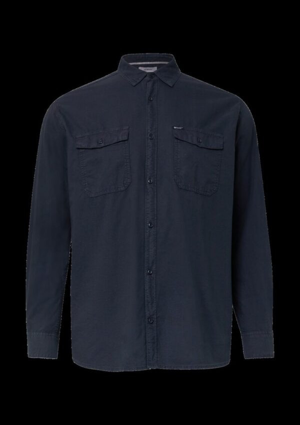 Regular Fit: Gewaschenes Hemd mit Ziernähten