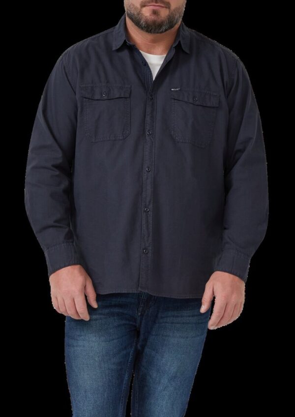 Regular Fit: Gewaschenes Hemd mit Ziernähten