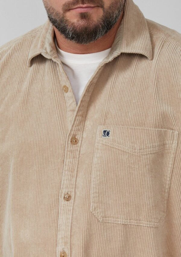 Lässiges Cord-Overshirt aus Baumwollstretch