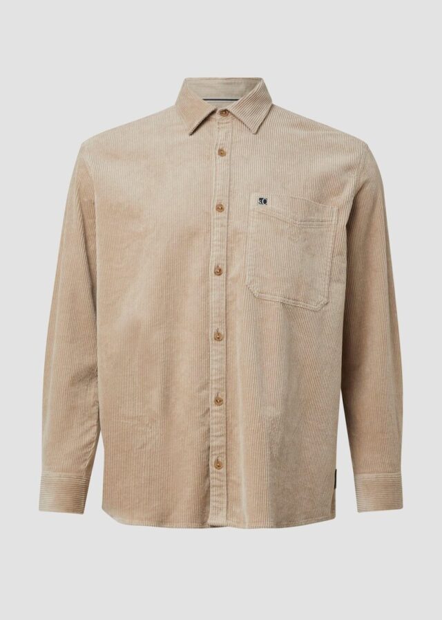 Lässiges Cord-Overshirt aus Baumwollstretch