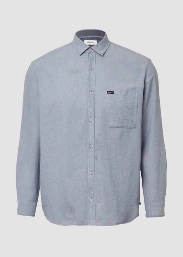 Regular Fit: Gewaschenes Hemd aus Baumwolle