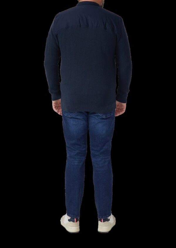 Sportive Strickjacke im Fabricmix mit Kontrastdetail