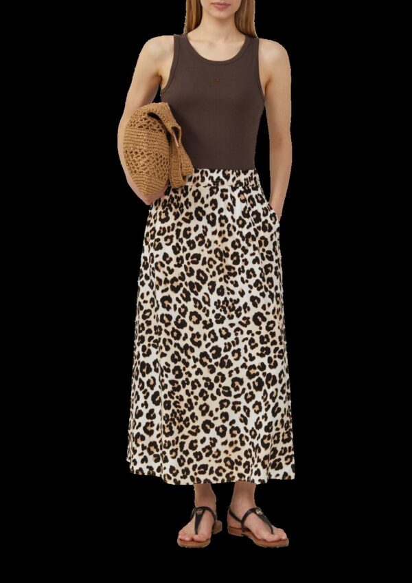 Viskose-Rock mit Leo-Muster