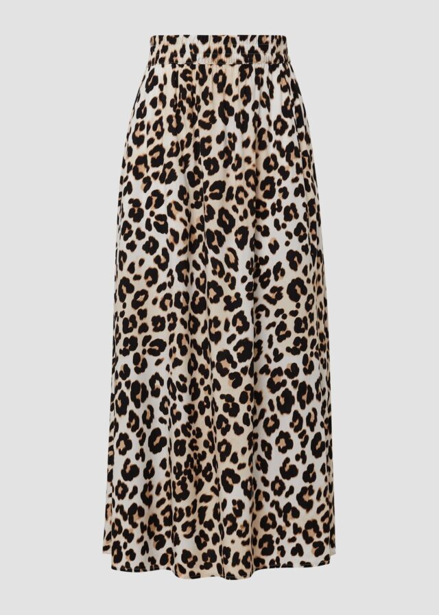 Viskose-Rock mit Leo-Muster