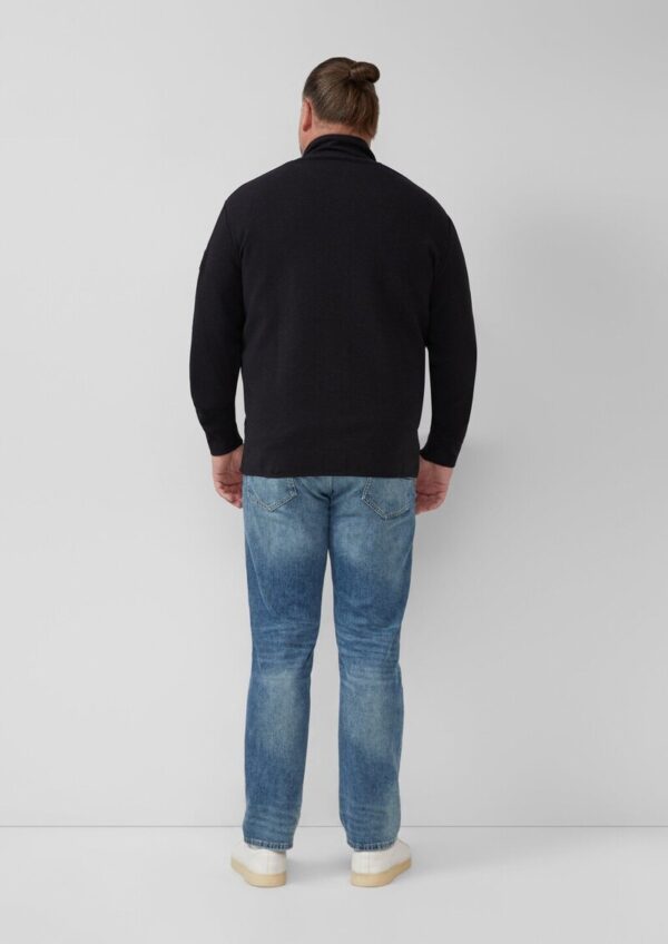 Melierte Sweatjacke mit Ärmeltasche