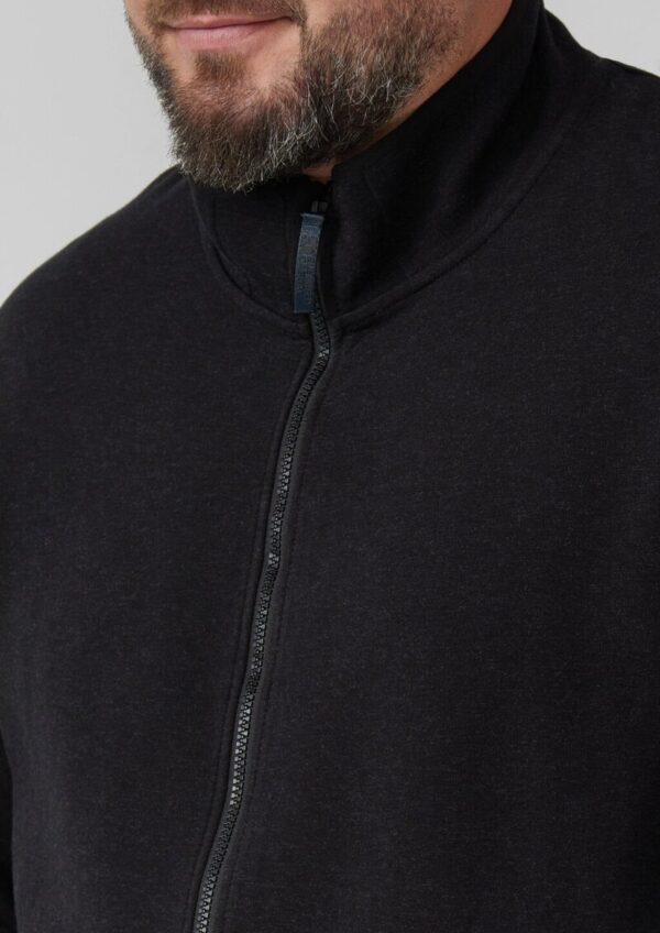 Melierte Sweatjacke mit Ärmeltasche