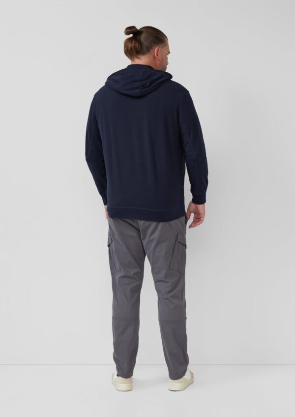 Sportive Hoodie-Sweatjacke im Fabricmix