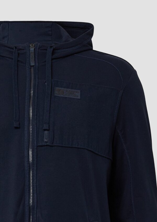 Sportive Hoodie-Sweatjacke im Fabricmix