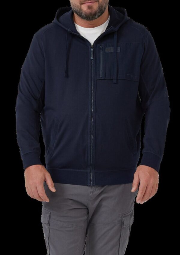 Sportive Hoodie-Sweatjacke im Fabricmix