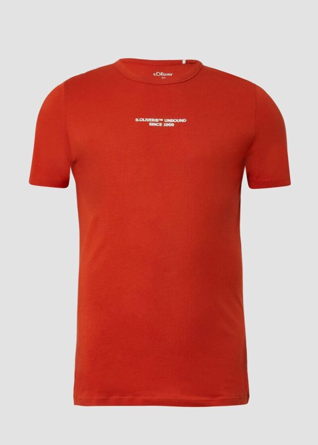 T-Shirt mit Artwork aus reiner Baumwolle