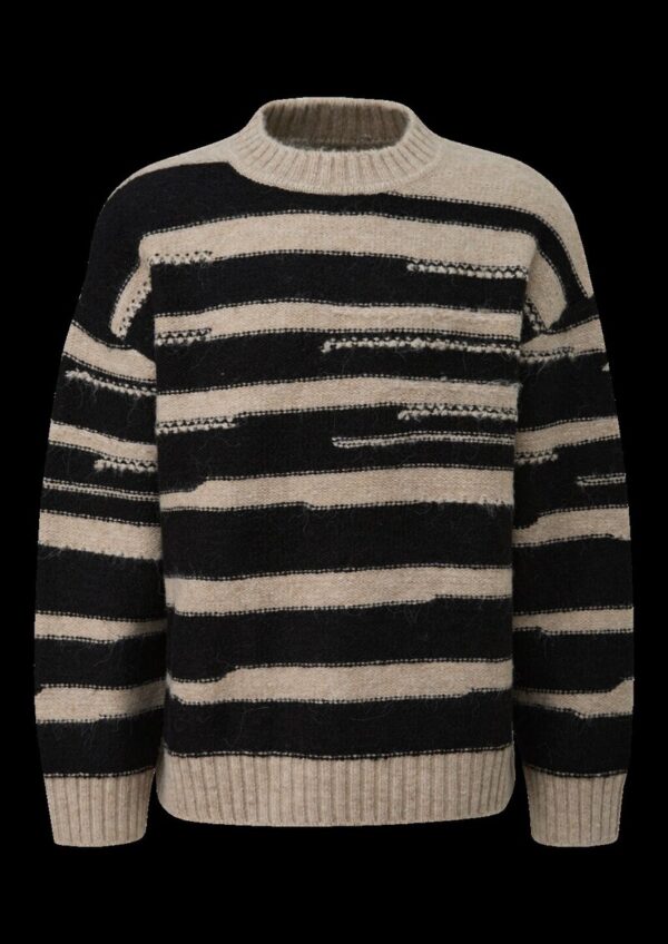 Strukturierter Strickpullover in Wolloptik