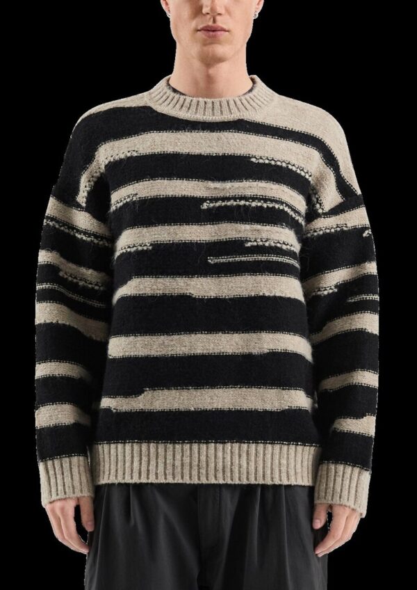 Strukturierter Strickpullover in Wolloptik