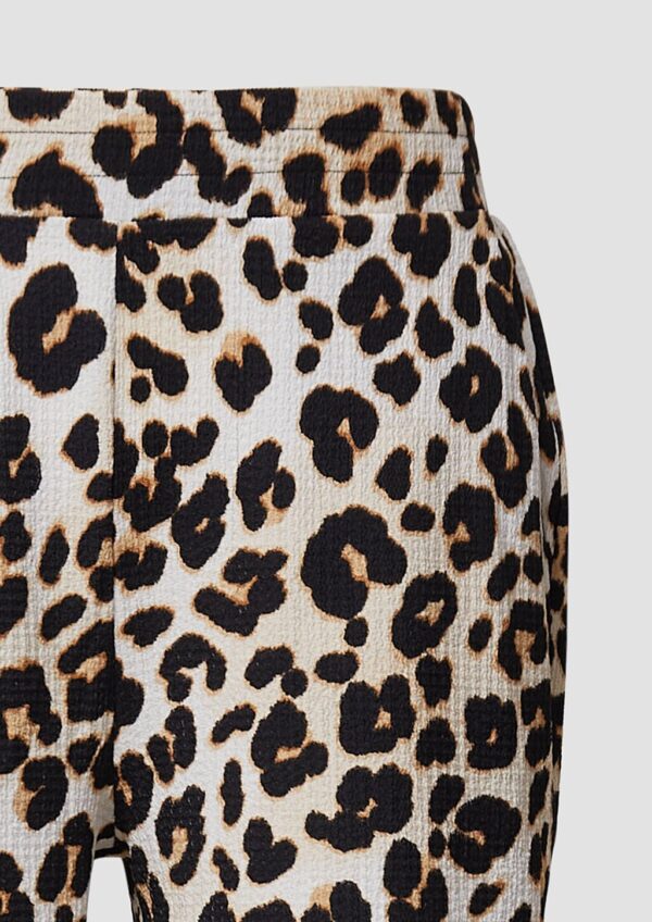 Wide-Leg Hose mit Leo-Muster