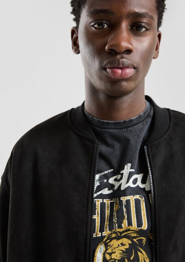 Bomberjacke in Veloursoptik