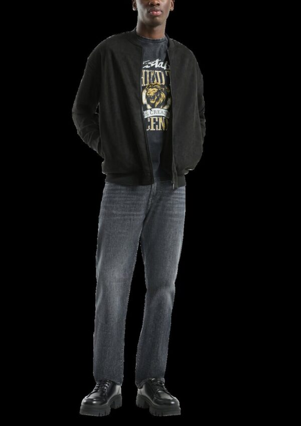 Bomberjacke in Veloursoptik