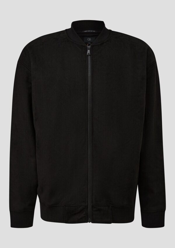 Bomberjacke in Veloursoptik