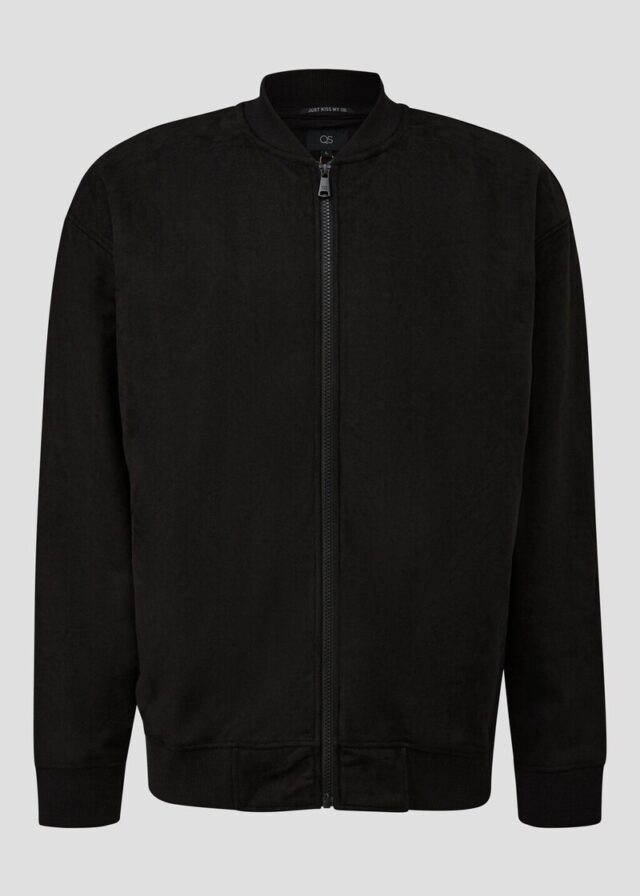 Bomberjacke in Veloursoptik