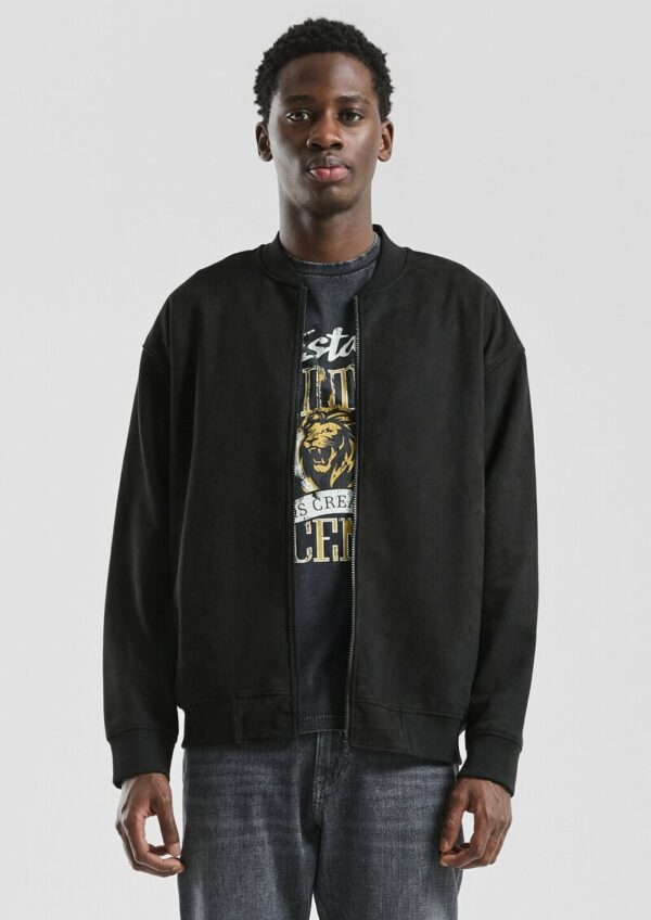 Bomberjacke in Veloursoptik