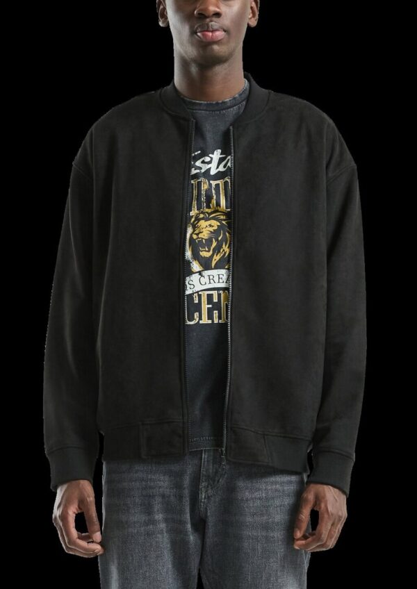 Bomberjacke in Veloursoptik