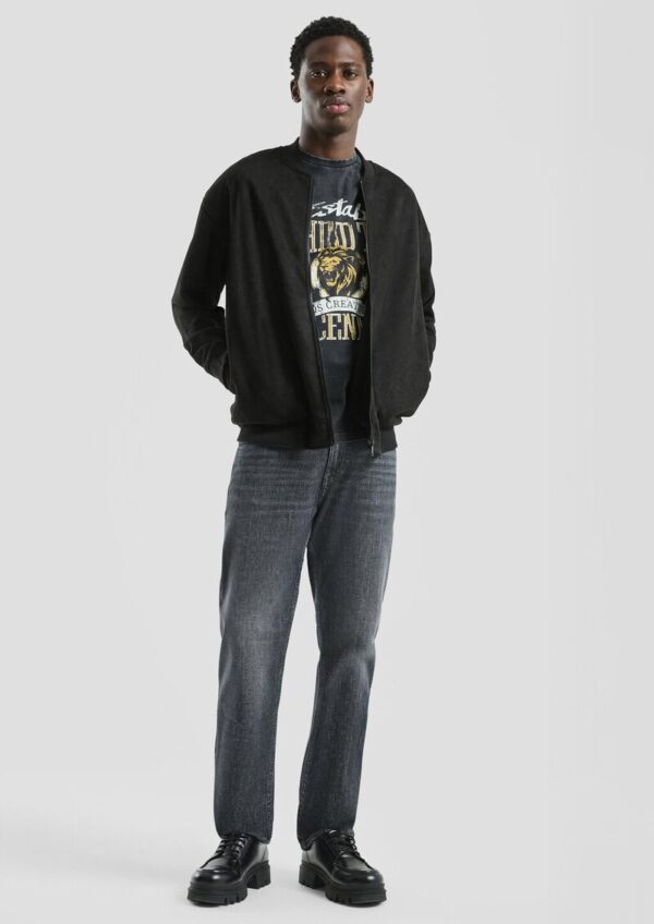 Bomberjacke in Veloursoptik