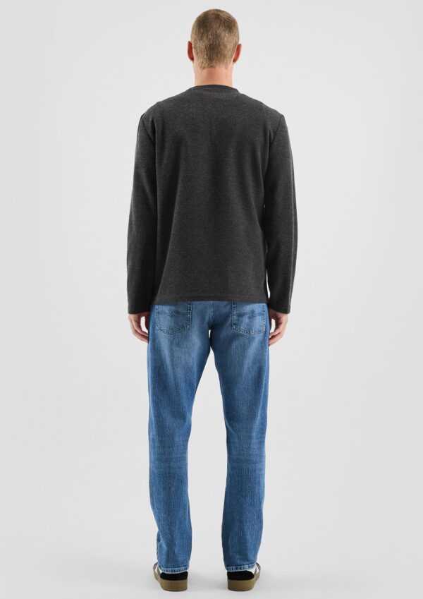 Henley-Longsleeve mit Struktur