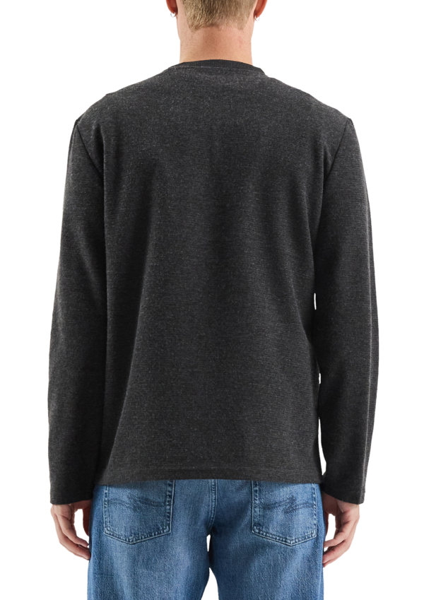 Henley-Longsleeve mit Struktur