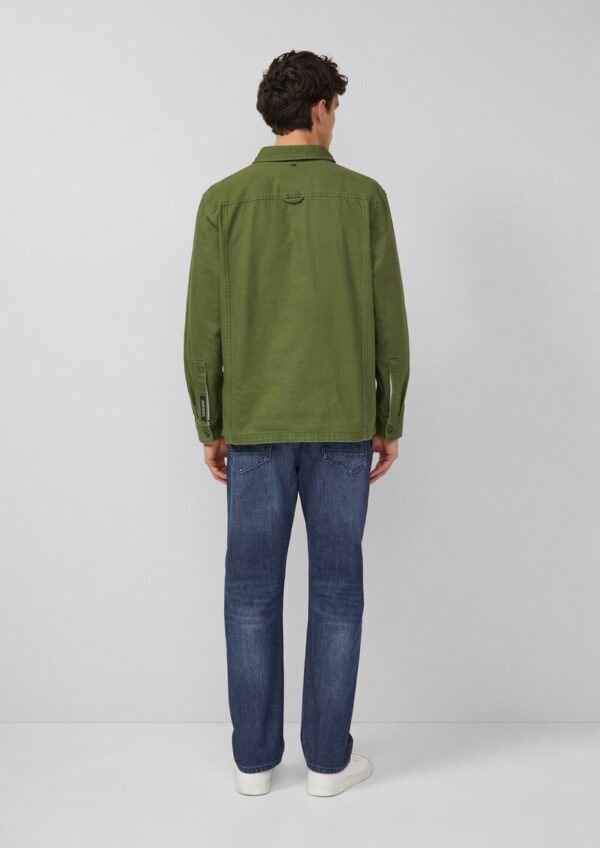 Overshirt aus Twill mit seitlichen Eingrifftaschen und Waschung