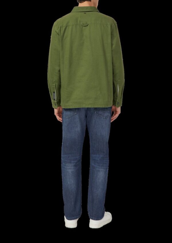Overshirt aus Twill mit seitlichen Eingrifftaschen und Waschung