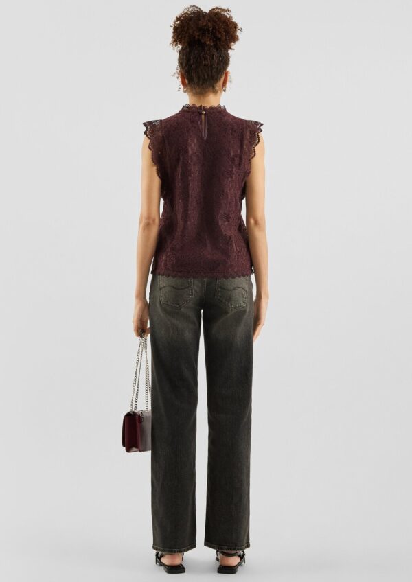 Blusentop aus Samtspitze