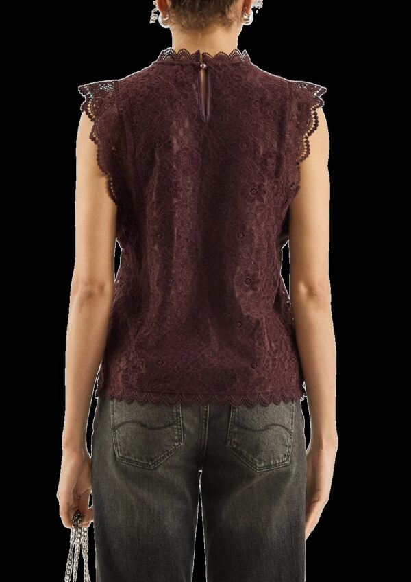 Blusentop aus Samtspitze