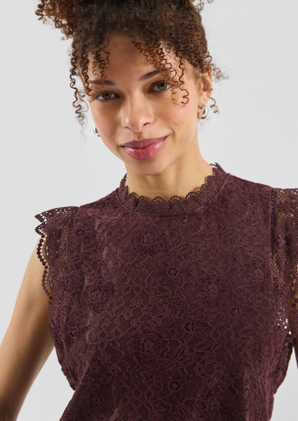 Blusentop aus Samtspitze