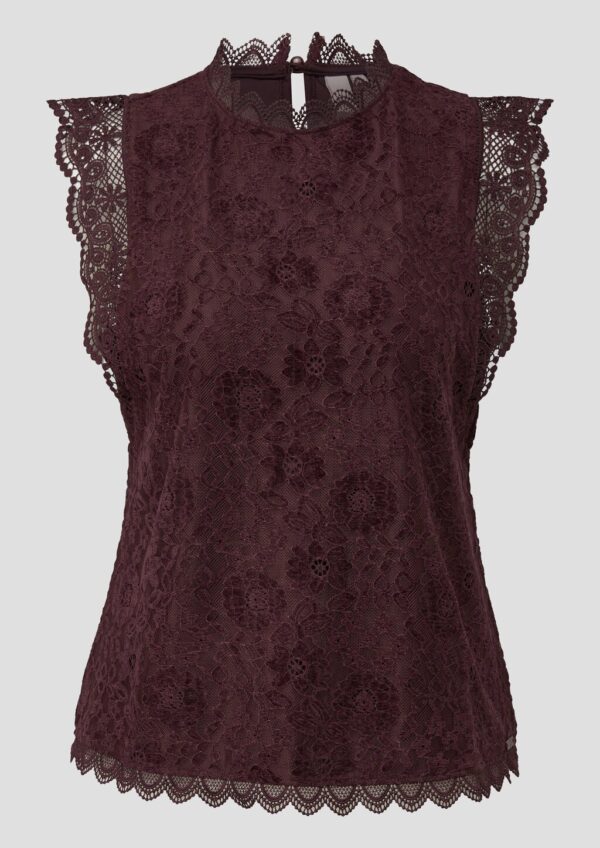 Blusentop aus Samtspitze