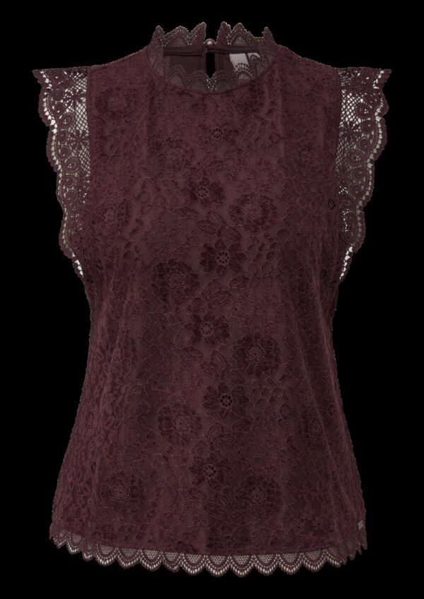 Blusentop aus Samtspitze