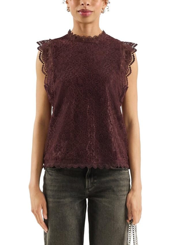Blusentop aus Samtspitze