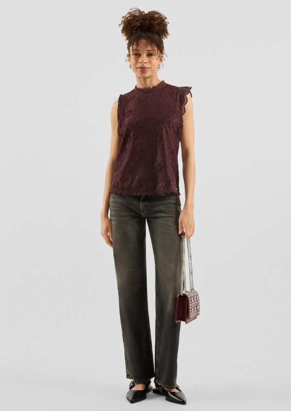Blusentop aus Samtspitze