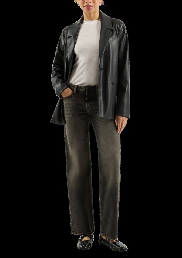 Rippshirt mit Glitzersteinen