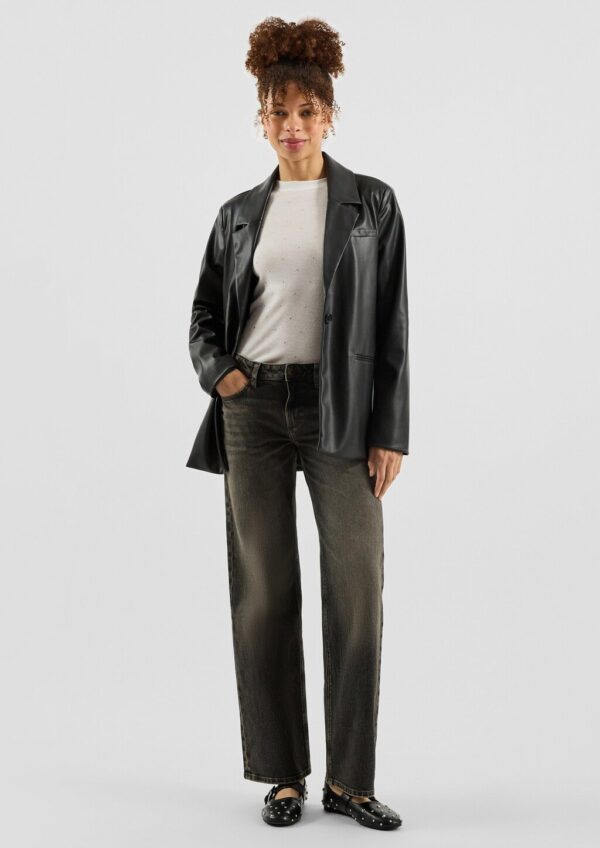 Rippshirt mit Glitzersteinen