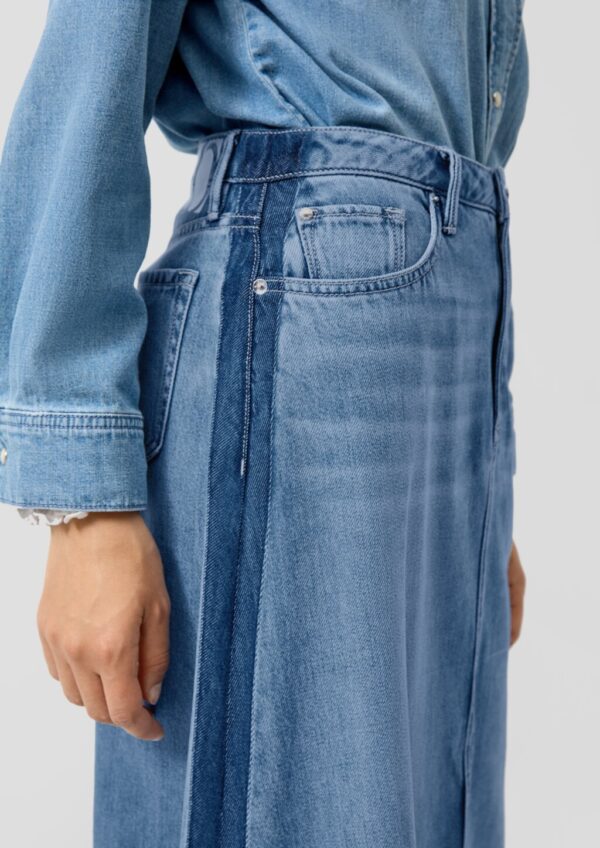 Ausgestellter Midi-Jeansrock aus Lyocellmix mit hohem Bund