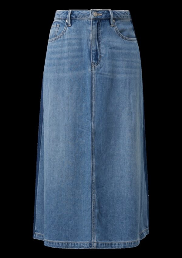 Ausgestellter Midi-Jeansrock aus Lyocellmix mit hohem Bund